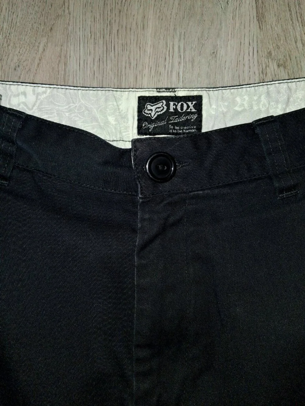 Vintage Y2k Fox Racing Original Tailoring Black Chino Shorts Men's Size 34